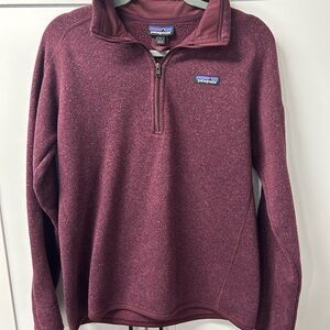 Patagonia Burgundy Quarter-Zip Sweatshirt